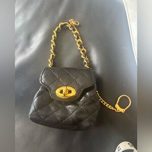 Linda De Niro quilted purse keychain handbag mini caviar channel designed bag